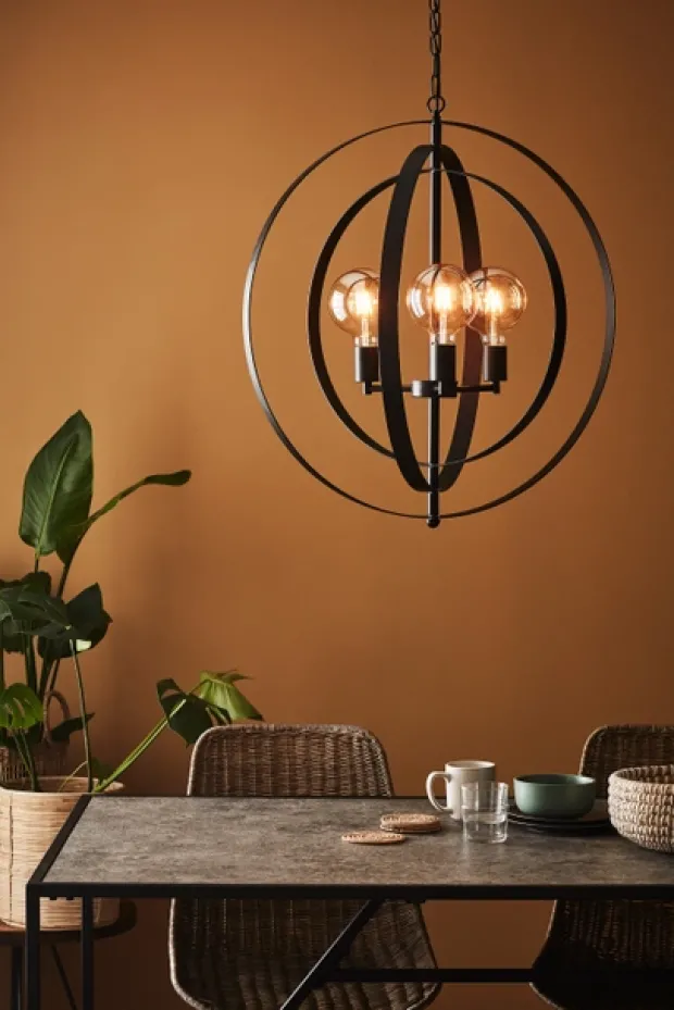 Orbit taklampe 69cm sort