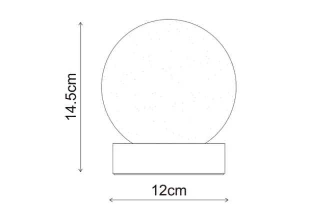 Planet LED oppladbar bordlampe 14,5cm rød