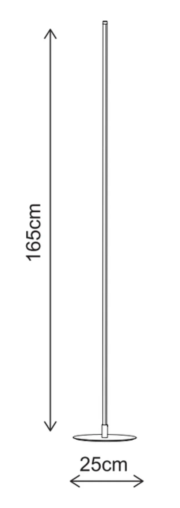 Pole LED gulvlampe 160cm sort