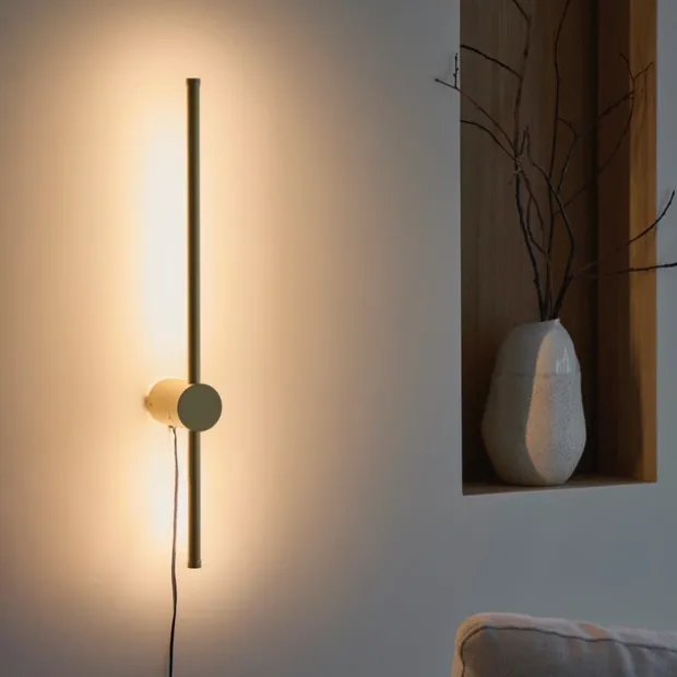 Pole LED vegglampe 60cm gull