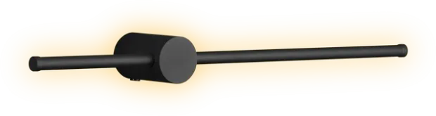 Pole LED vegglampe 60cm sort