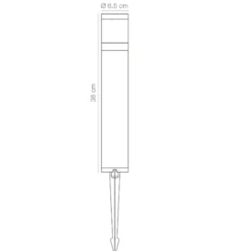 Polly utelampe stolpe IP65 38cm sort