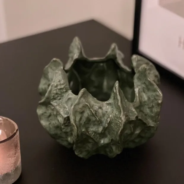 Potte keramikk 19cm grønn