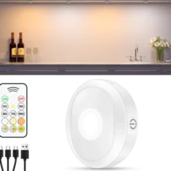 Puck LED oppladbar 3 pk. hvit