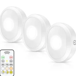 Puck LED oppladbar 3 pk. hvit
