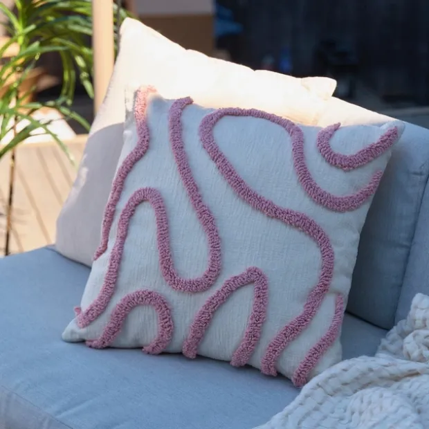 Putetrekk mønster 45cm rosa