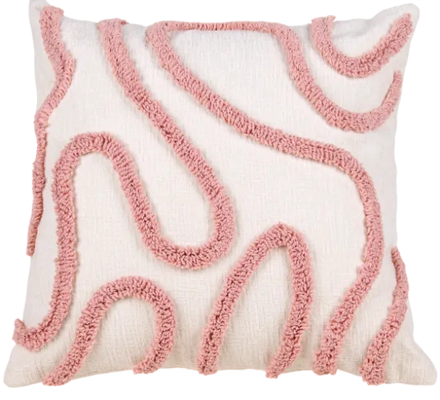 Putetrekk mønster 45cm rosa