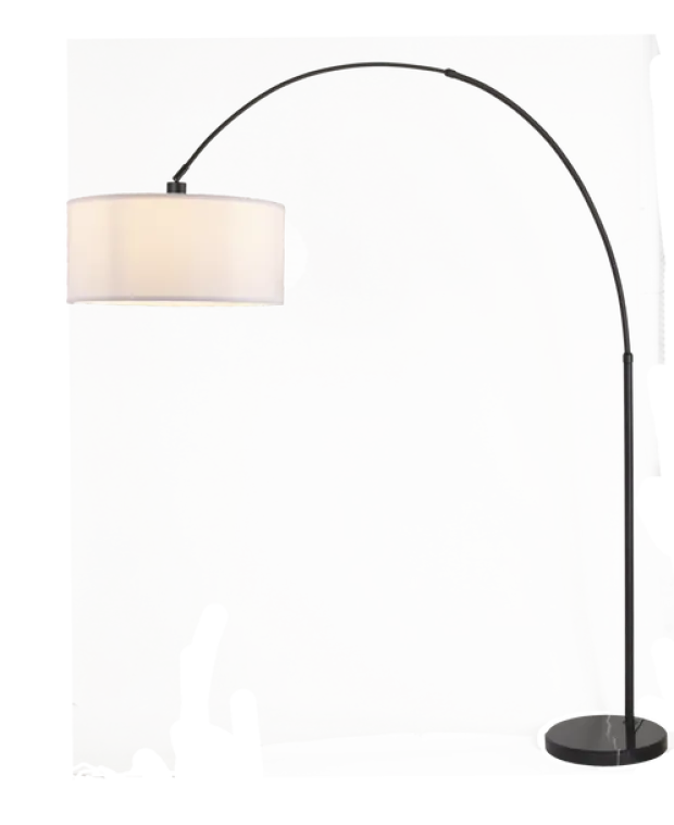 Rauma gulvlampe med skjerm 227cm sort