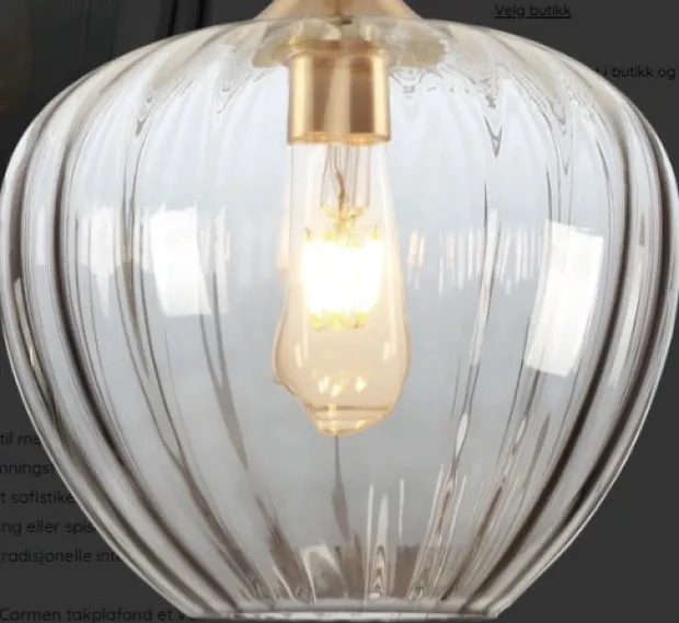 Reserveglass Carmen plafond 29cm smoke