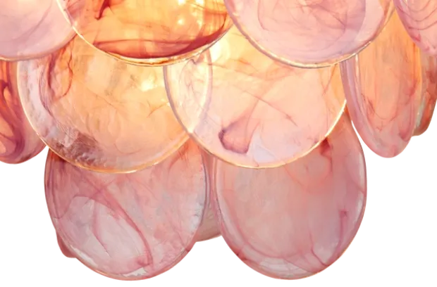 Reserveglass Cora taklampe rosa 12cm