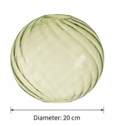 Reserveglass Elara taklampe rektangel grønn rund 20cm