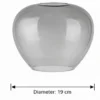 Reserveglass Kelly 19cm diamond smoke