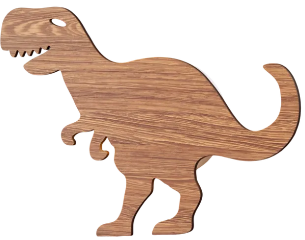 Rex Dinosaur LED vegglampe 33cm brun