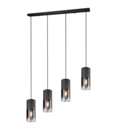Robin taklampe rekke 4lys 80cm smoke