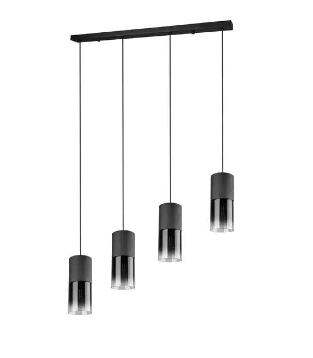 Robin taklampe rekke 4lys 80cm smoke
