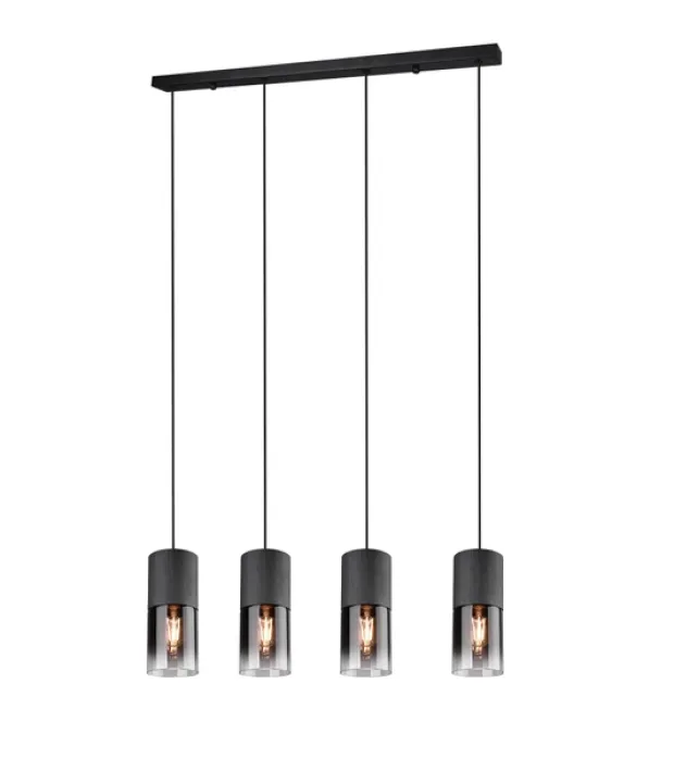 Robin taklampe rekke 4lys 80cm smoke