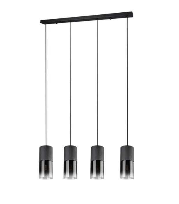 Robin taklampe rekke 4lys 80cm smoke