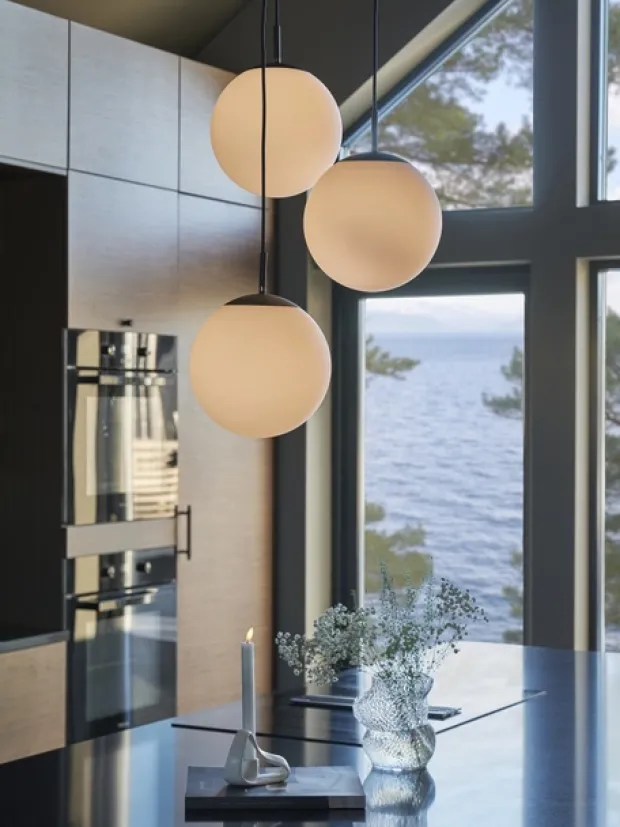 Rondell Ball taklampe 3lys 35cm hvit