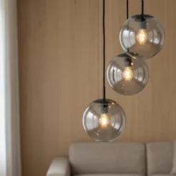Rondell Ball taklampe 3lys 35cm smoke