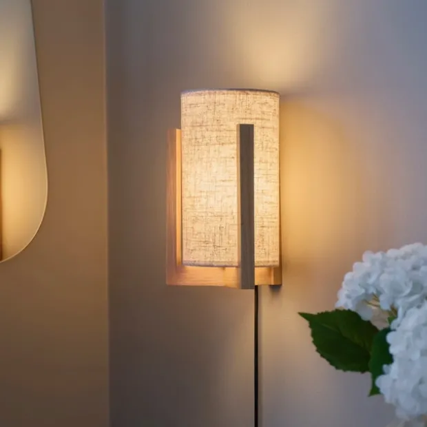 Rotunda vegglampe 28cm natur