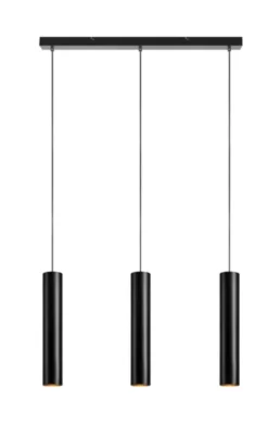 Ruben taklampe rekke 3lys 85cm sort