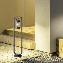 Sambesi utelampe stolpe IP44 100cm grå