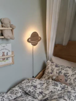 Saturna LED vegglampe 20cm brun