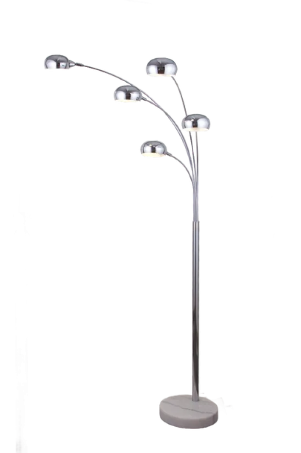 Seba gulvlampe 5lys 207cm krom