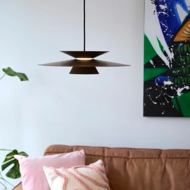 Selin LED taklampe 45cm brun
