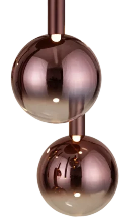 Serena taklampe oval rondell 12lys 120cm brun