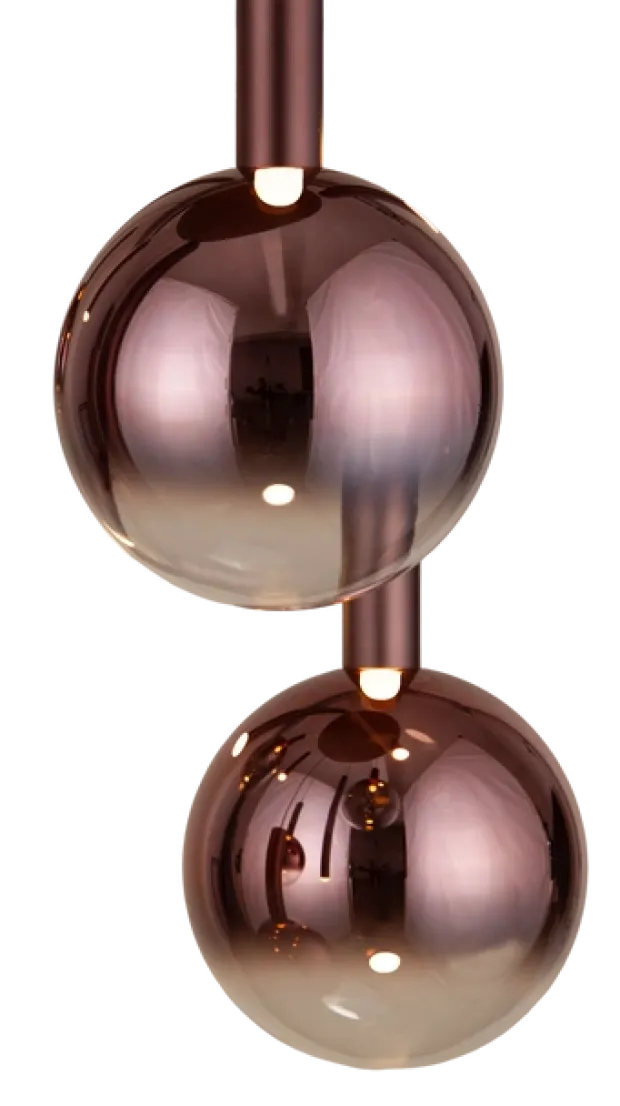 Serena taklampe oval rondell 12lys 120cm brun