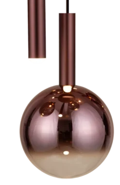 Serena taklampe oval rondell 12lys 120cm brun
