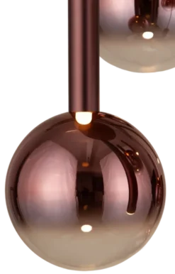 Serena taklampe oval rondell 12lys 120cm brun