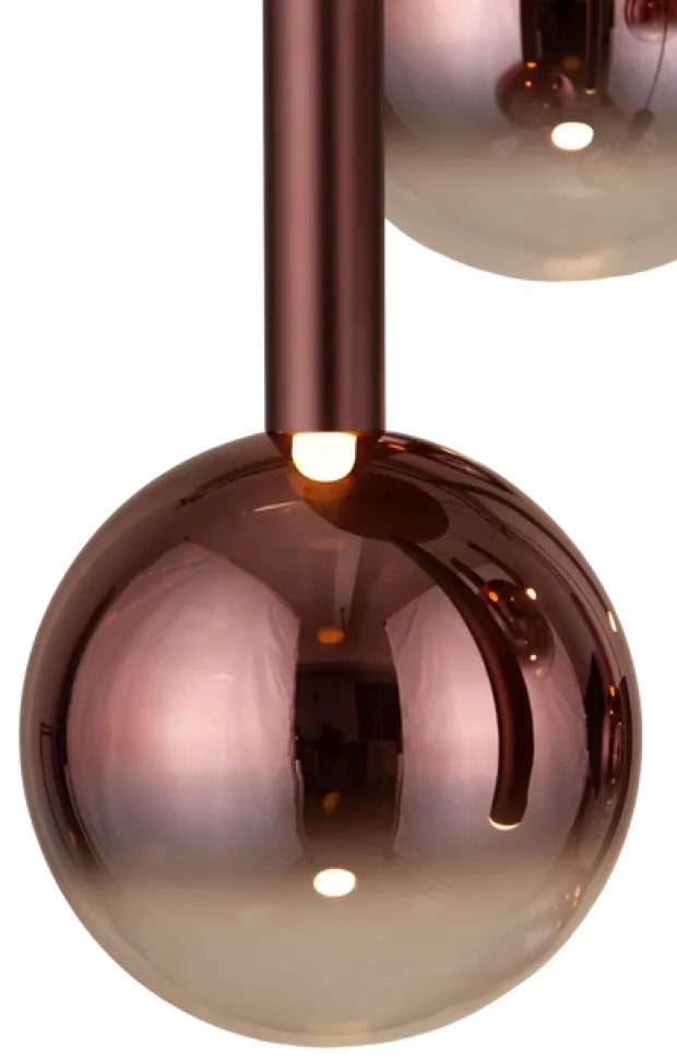 Serena taklampe oval rondell 12lys 120cm brun