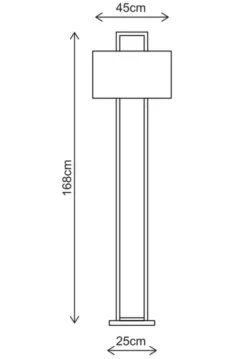 Skeikampen gulvlampe 168cm sort