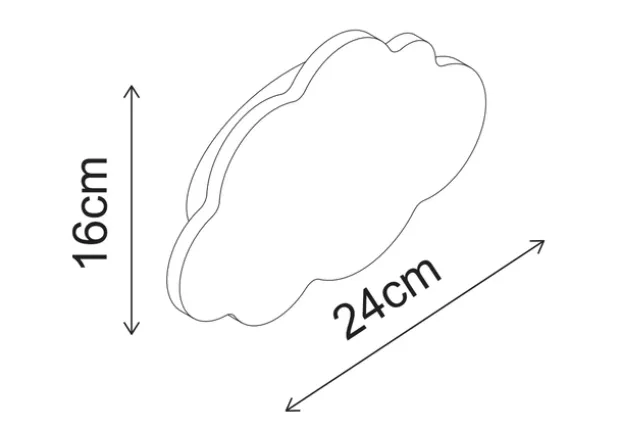 Sky LED vegglampe 24cm brun