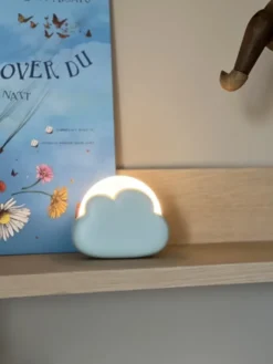 Sky nattlys LED oppladbar 7,9cm blå
