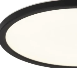Slim LED plafond IP44 42cm sort