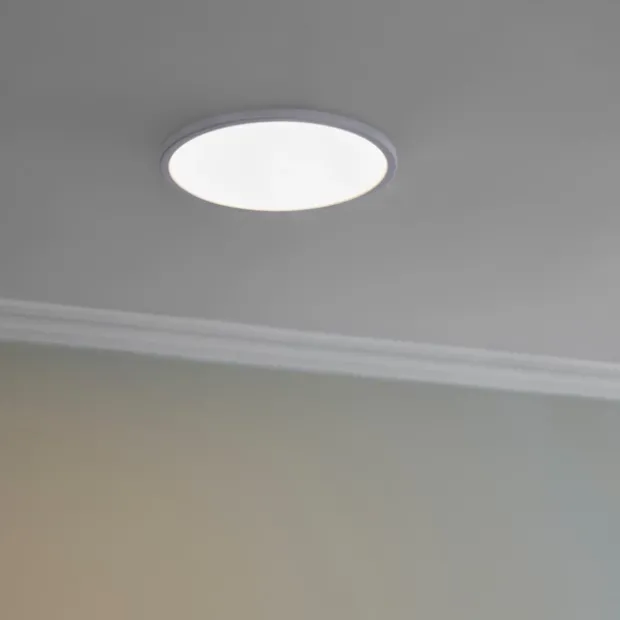 Slim LED plafond taklampe IP44 29cm hvit