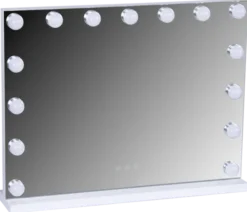 Sminkespeil Edge bordlampe 45cm hvit