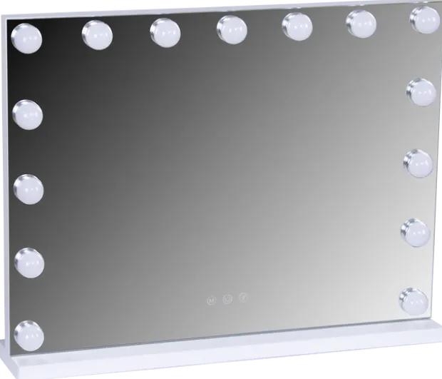 Sminkespeil Edge bordlampe 45cm hvit