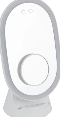 Sminkespeil LED med stativ 41,5cm hvit