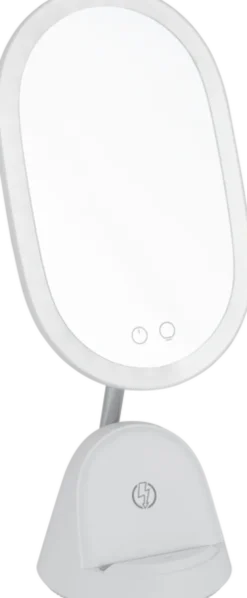 Sminkespeil LED med stativ 41,5cm hvit