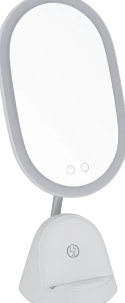 Sminkespeil LED med stativ 41,5cm hvit