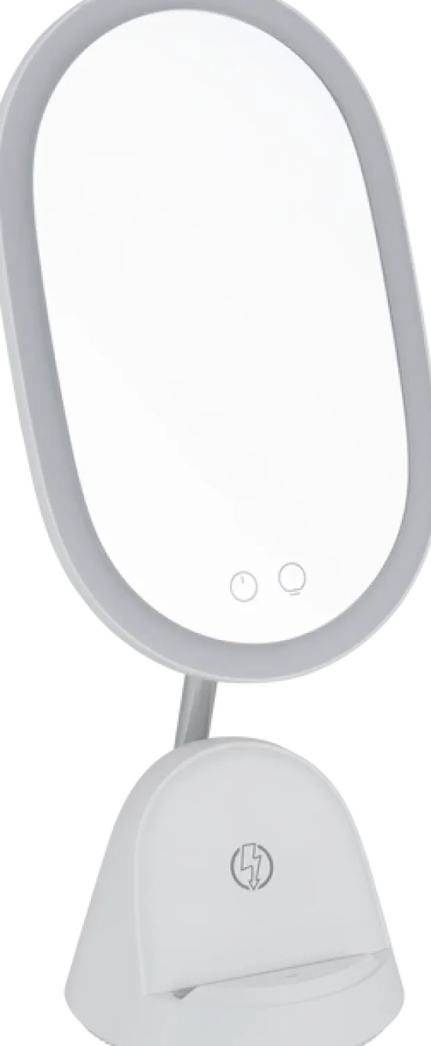 Sminkespeil LED med stativ 41,5cm hvit