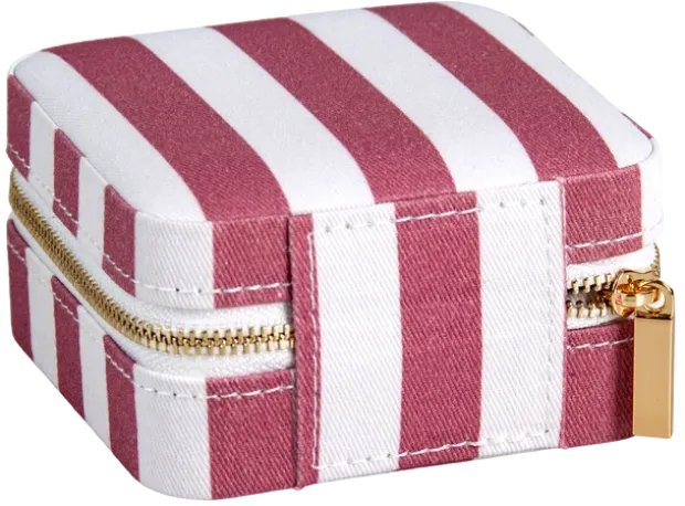 Smykkeskrin striper 10cm rosa