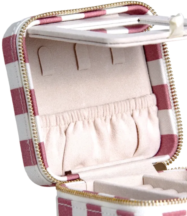 Smykkeskrin striper 10cm rosa