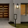 Solar Hailey oppladbar utelampe stolpe IP44 sort