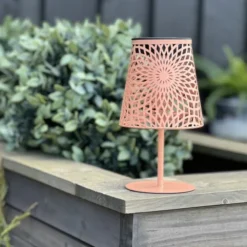 Solar Lise utelampe bord IP44 21cm fersken