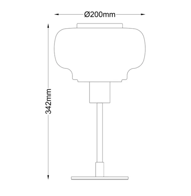 Soria bordlampe 34cm messing